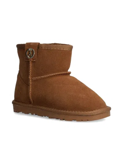 Patrizia Pepe Girl Kids' Suede Boots In 褐色