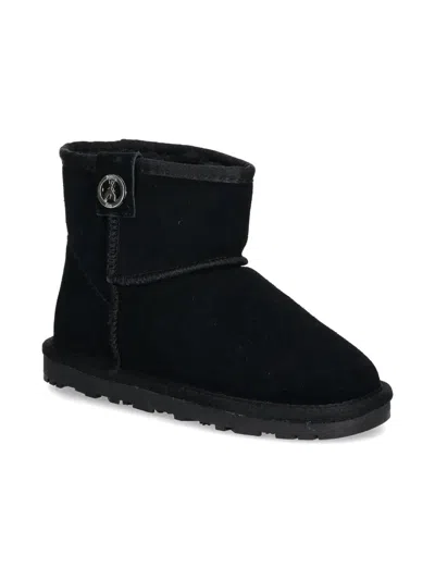 Patrizia Pepe Girl Kids' Suede Boots In 黑色