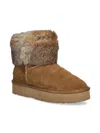 Patrizia Pepe Girl Suede Boots In Brown