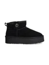 Patrizia Pepe Girl Suede Snow Boots In Black