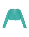 Patrizia Pepe Girl Toddler Girl Wrap Cardigans Turquoise Size 6 Cotton In Green
