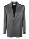 Patrizia Pepe Girl Two-button Blazer In Gray