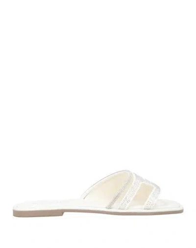 Patrizia Pepe Girl Woman Sandals White Size 10 Synthetisches Material
