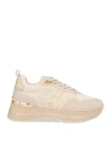 Patrizia Pepe Girl Woman Sneakers Beige Size 8 Textile Fibers