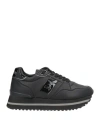 Patrizia Pepe Girl Woman Sneakers Black Size 7 Textile Fibers In Black