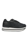 Patrizia Pepe Girl Woman Sneakers Black Size 8 Textile Fibers In Black