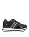 Patrizia Pepe Girl Woman Sneakers Black Size 8 Textile Fibers