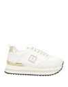Patrizia Pepe Girl Woman Sneakers Ivory Size 8 Textile Fibers