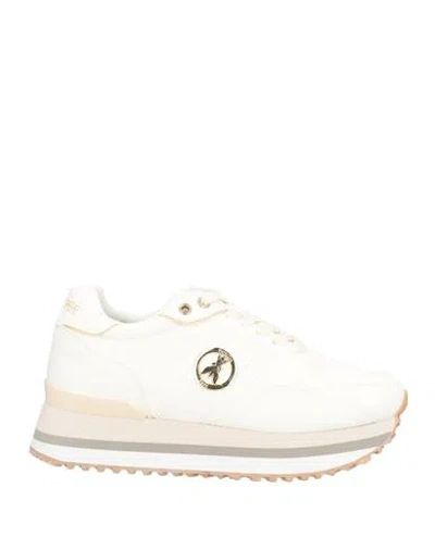 Patrizia Pepe Girl Woman Sneakers Off White Size 8 Textile Fibers