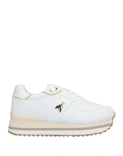 Patrizia Pepe Girl Woman Sneakers White Size 6 Textile Fibers