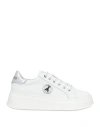 Patrizia Pepe Girl Woman Sneakers White Size 8 Calfskin In White
