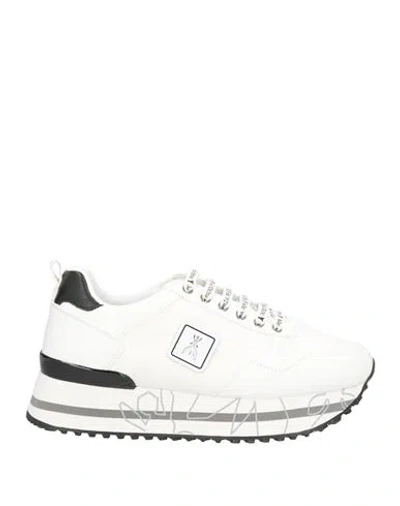 Patrizia Pepe Girl Woman Sneakers White Size 8 Textile Fibers