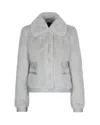 Patrizia Pepe Giubbino In Ecopelliccia Acqua Gray In Gray