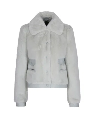 Patrizia Pepe Giubbino In Ecopelliccia Acqua Gray