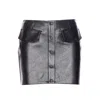 Patrizia Pepe Glam Rock Miniskirt With Buttons In Black