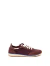 Patrizia Pepe Suede-panels Low-top Sneakers In Brown