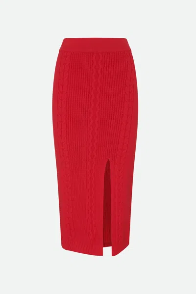 Patrizia Pepe Gonna Midi Rossa In Rosso