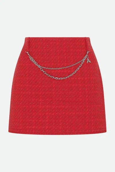 Patrizia Pepe Gonna Mini Rossa In Rosso