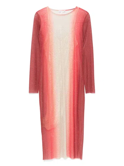Patrizia Pepe Gradient-effect Midi Dress In Neutrals