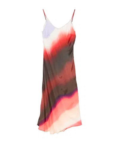 PATRIZIA PEPE GRADIENT-PRINT MIDI DRESS