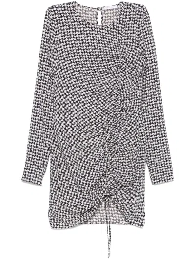 Patrizia Pepe Graphic-print Mini Dress In Black