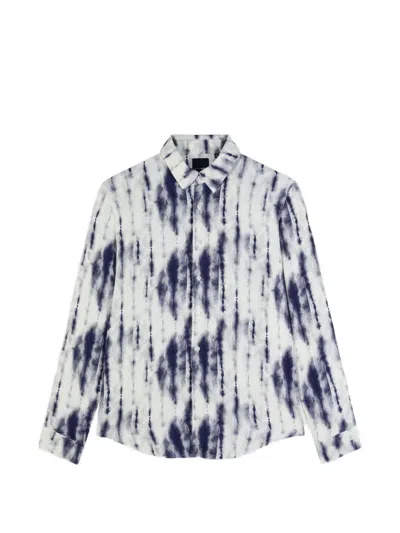 Patrizia Pepe Graphic-print Long-sleeve Shirt In Blue