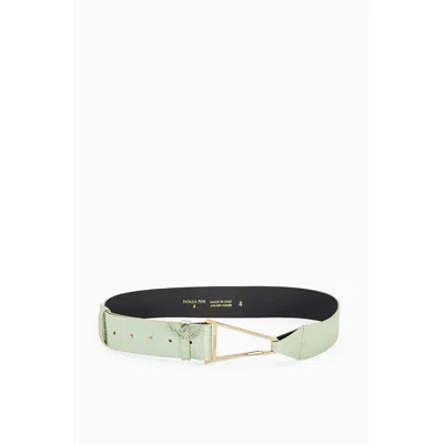 Patrizia Pepe Green Goatskin Regular Belt