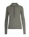 Patrizia Pepe Embroidered Polo Shirt In Gray