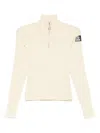 Patrizia Pepe Half-zip Turtleneck Sweater In Neutral