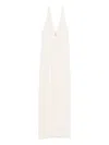 Patrizia Pepe Halter-neck Open-back Maxi Dress In White