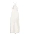 Patrizia Pepe Light Beige Maxi Dress With Keyhole Detail In White