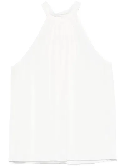 Patrizia Pepe Halterneck Top In White