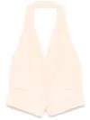 Patrizia Pepe Halterneck Waistcoat In Orange