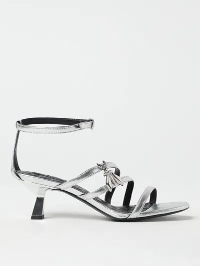 PATRIZIA PEPE HEELED SANDALS PATRIZIA PEPE WOMAN COLOR SILVER,424365061