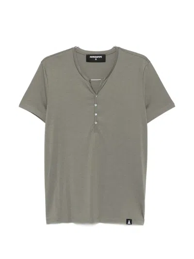 Patrizia Pepe Henley T-shirt In Gray