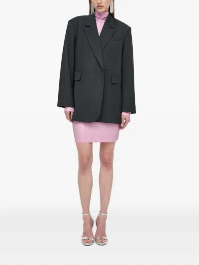 Patrizia Pepe High-neck Embellished Mini Dress In Pink