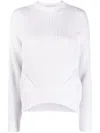 Patrizia Pepe High-neck Ribbed Jumper In Purple