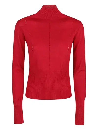 PATRIZIA PEPE HIGH-NECK RIBBED SWEATER