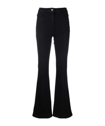 Patrizia Pepe High-rise Flared Jeans In Black