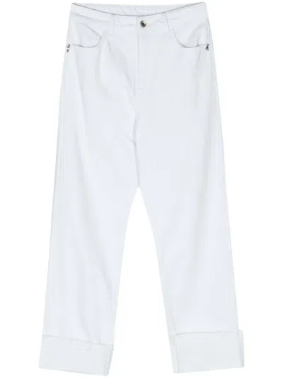 Patrizia Pepe High-rise Tapered Jeans In White