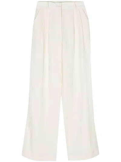 Patrizia Pepe High-waist Palazzo Trousers In Neutrals