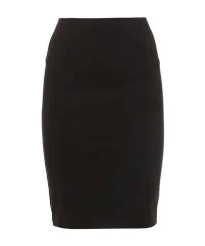 Patrizia Pepe Stretch Nylon Cotton Skirt In Black