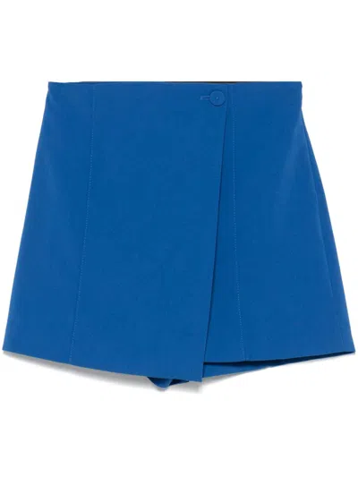 Patrizia Pepe High-waist Skort In Blue
