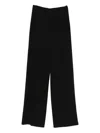 Patrizia Pepe High-waist Straight-leg Trousers In Black