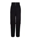 Patrizia Pepe High-waisted Baggy Pants With Corset Design And Layered Detail In Black