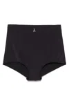 Patrizia Pepe High-waisted Briefs In Black