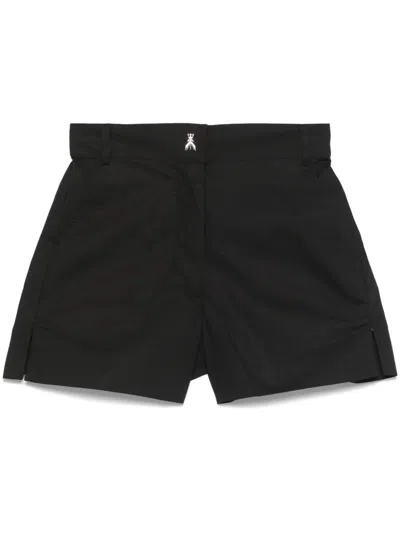 Patrizia Pepe High-waisted Cotton Shorts In Black  