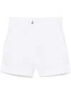 Patrizia Pepe High-waisted Cotton Shorts In White