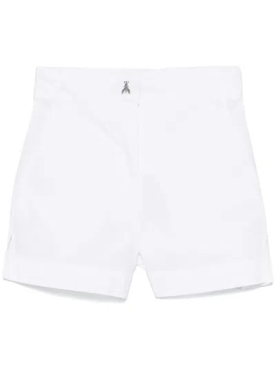 Patrizia Pepe High-waisted Cotton Shorts In White