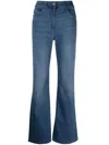 Patrizia Pepe Flared High-waisted Jeans In Blue